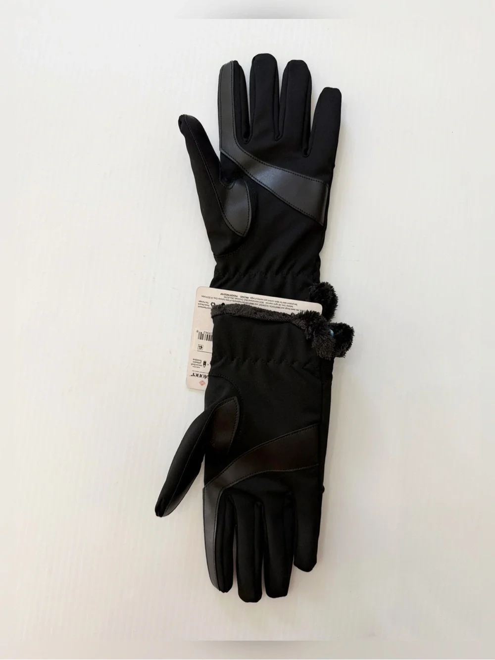 Isotoner Women’s Lined Spandex Water Repellent Gloves - L/XL